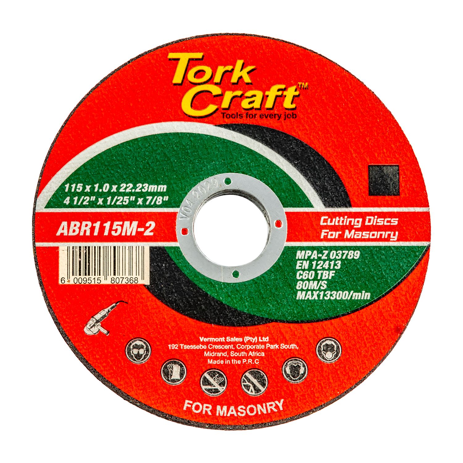 5 + 1 Free Cutting Disc For Masonry 115 X 1.0 X 22.2mm